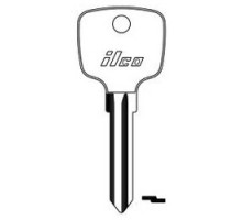 KABA ILCO CORP  MB17 NP A12  M81X              Vehicle Key Blank, Brass, Nickel Plated, 12 Price Group, For Mercedes Benz