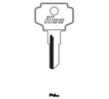 KABA ILCO CORP  L1054M NP A14               Cylinder Lock Key Blank, Brass, Nickel Plated, 14 Price Group, For Bargman