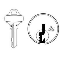 SCHLAGE ALLEGION BRAND  35-009-C124        Door Lock Cylinder Key Blank, Classic, Conventional, Everest, Embossed, Standard, C124 Keyway, Nickel Silver