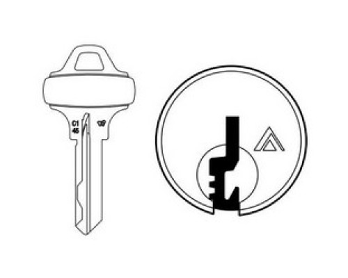 SCHLAGE ALLEGION BRAND  35-009-C124        Door Lock Cylinder Key Blank, Classic, Conventional, Everest, Embossed, Standard, C124 Keyway, Nickel Silver