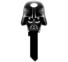 HOWARD KEYS  KW-SW7               Decorative Key Blank, Kwikset, Painted, Star Wars Darth Vader Shape, Dark Side Design, Individually Carded