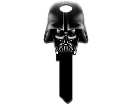 HOWARD KEYS  KW-SW7               Decorative Key Blank, Kwikset, Painted, Star Wars Darth Vader Shape, Dark Side Design, Individually Carded