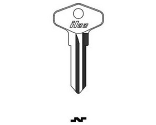 KABA ILCO CORP  BL6 NP A04               Vehicle Key Blank, Brass, Nickel Plated, 4 Price Group, For British Leyland, Jaguar