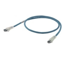 HUBBELL PREMISE WIRING  HC6B01               Patch Cord, Slim, Speed Gain, Cat 6, RJ45 Connector, 8-Conductor, 24 AWG, 600 Volt AC, 1’ Length, Flame-Retardant PVC Insulation/Jacket, Blue