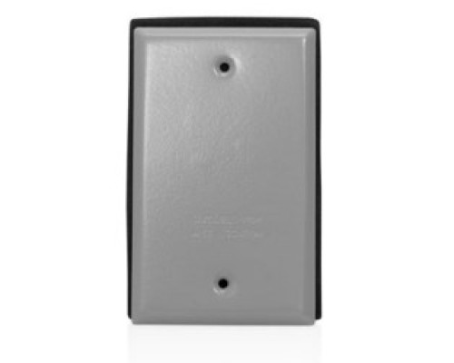 LEVITON  WM1B-GY               Singlegang Die-cast Weatherproof Blank Cover, Includes Weatherproof Gasket And Mounting Screws - Gray