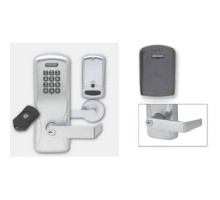 SCHLAGE ALLEGION BRAND  AD300-993R70MT-RHO-626-J-RHR COVER ONLY 134        Electronic Door Lock, Rim/CVC/CVR Exit Trim Chassis, Multi-Technology, Right Hand Reverse, Rhodes Lever, Satin Chrome, With Cover, Without FSIC Cylinder, Fo