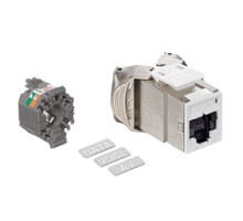 LEVITON  6ASJK-SW6               Mod Jack, Atlas-X1, Category 6A Shielded Connector, With Shutters, White