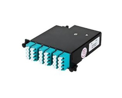 ORTRONICS M4LCQ24-50E        Cassette, M4, LC Quad, 1U, 50 LOMF, T2, 24F, 2MPO M