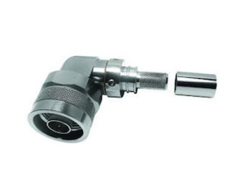 TIMES MICROWAVE EZ-300-NMH-RA-X 3190-8012       N-MALE PLUG RIGHT ANGLE  CRIMP CONNECTOR NON-SOLDER PIN NO BRAID TRIM