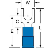 3M  7000133305  MNG14-10FBX              3M Scotchlok Block Fork Nylon Insulated, 100/bottle, MNG14-10FBX