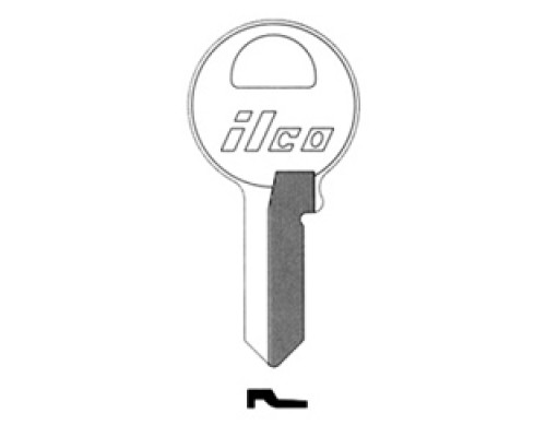 KABA ILCO CORP  1092R NP A04  AA35221072              Cylinder Lock Key Blank, Brass, Nickel Plated, 4 Price Group, For Master