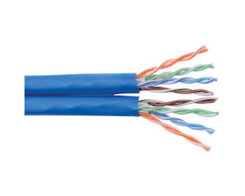 LIBERTY AV  24-8P-L6-SIAM-BLU               Liberty Brand Category 6 Cable Features: Dual Cable Parallel SPT Format With Central Web 23 AWG Solid Bare Copper Conductors HDPE, High Density Polyethylene Insulation Color Striping On White Cond