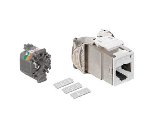 LEVITON  61SJK-RW6               Mod Jack, Atlas-X1, Category 6 Shielded Connector, White