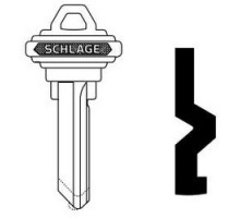 SCHLAGE ALLEGION BRAND  35-101-C-XQ06-878        Door Lock Cylinder Key Blank, Classic, Conventional, Embossed, Standard Bow, 6-Pin Cylinder, C Keyway, Nickel Silver, With DO NOT DUPLICATE Stamp