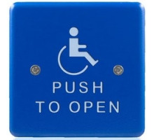BEA INC  10PBS451B               Push Plate, Square, Push to Open, Handicap Logo, 4.5
