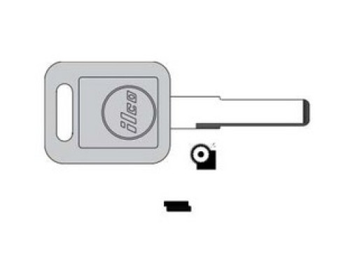 KABA ILCO CORP  HU66A-P NS A95               Vehicle Key Blank, Plastic Head, Special Key Machine, Brass, Nickel Plated, 21 Price Group, For Audi