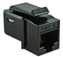 HELLERMANNTYTON  GSTJC6U-BK               GST Category 6 UTP Modular Keystone Jack, Plenum Rated, Black, 1/bag
