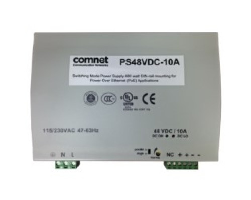 COMNET COMMUNICATION NETWORKS  PS48VDC-10A               90-264 VAC 47-63hz Power Supply 48 Volt/480w for the CNGE2FE24MSPOE