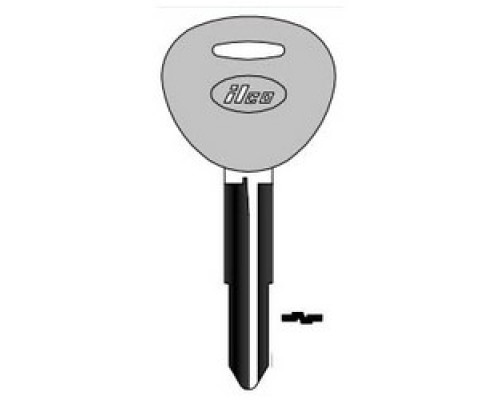 KABA ILCO CORP  HY13-P NP A09  AJ01610012              Vehicle Key Blank, Plastic Head, Brass, Nickel Plated, 9 Price Group, For Hyundai