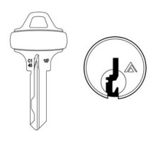 SCHLAGE ALLEGION BRAND  35-009-C345        Door Lock Cylinder Key Blank, Classic, Conventional, Everest, Embossed, Standard, C345 Keyway, Nickel Silver