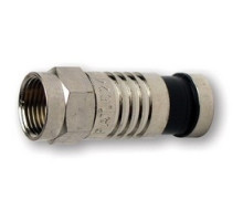 PLATINUM TOOLS INC  28006J               Cable Connector, Compression, F-Type, Nickel Plated, Black, RG6 Cable, 75 each per Jar