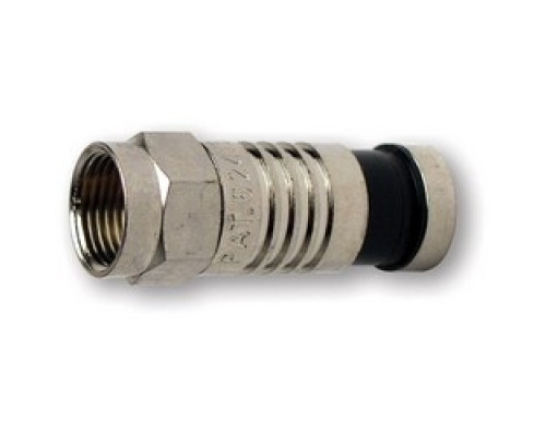 PLATINUM TOOLS INC  28006J               Cable Connector, Compression, F-Type, Nickel Plated, Black, RG6 Cable, 75 each per Jar