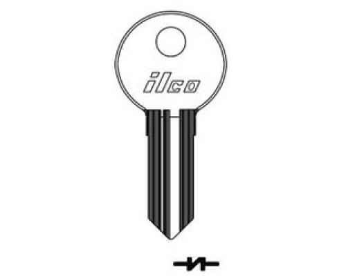 KABA ILCO CORP  1042Z NP A14  AA36132022              Cylinder Lock Key Blank, Double-Sided, Brass, Nickel Plated, 14 Price Group, For Illinois