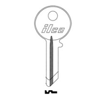 KABA ILCO CORP  SC1041T NP A15  AA32020092              Cylinder Lock Key Blank, 4-Pin, Brass, Nickel Plated, 15 Price Group, For Chicago