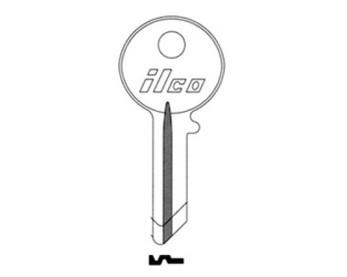 KABA ILCO CORP  SC1041T NP A15  AA32020092              Cylinder Lock Key Blank, 4-Pin, Brass, Nickel Plated, 15 Price Group, For Chicago