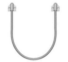 SECURITY DOOR CONTROLS  PT-2U               Power Transfer Door Loop, Stainless Steel, 1/4