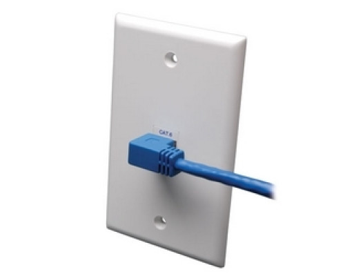 TRIPP LITE N204-010-BL-RA        Cat6 Gigabit Molded Patch Cable RJ45 Right Angle M to RJ45 M - Blue, 10-ft.