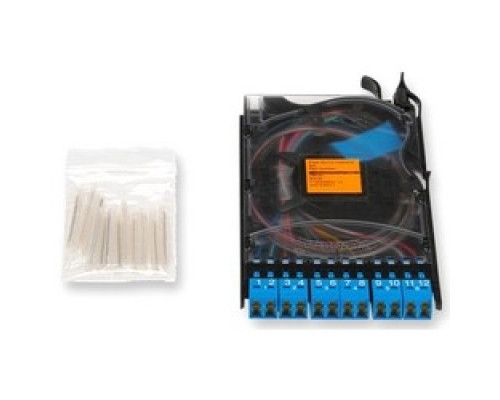 CORNING  EDGE-CS12-AE-P00RE               EDGE Splice Cassette, 12 F, LC Duplex, Single-mode UPC, Single-fiber