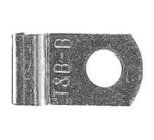 THOMAS & BETTS  AB53NP               Non-insulated Flag Terminal, Length .55 Inches, Width .31 Inches, Bolt Hole #10, Wire Range #22-#14 AWG, Copper, Nickel Plated, 1,000 Pack