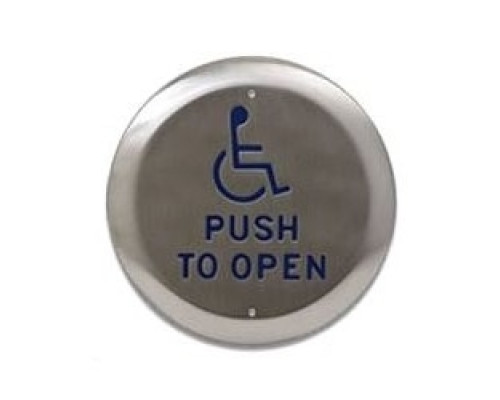 CAMDEN DOOR CONTROL  CM-41/4               Door Activation Device Push Plate Switch, Round, 1-Gang, SPDT, 12/24 Volt AC/DC, 4-1/2