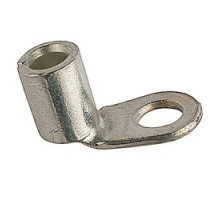 THOMAS & BETTS  E71U               Non-Insulated Large Brazed Seam Ring Terminal with 90 Degree Bend, Length 1.13in, Width 0.48in, Bolt Hole 1/4in, Wire Range #6 AWG, Copper, Tin Plated, 200 Pack