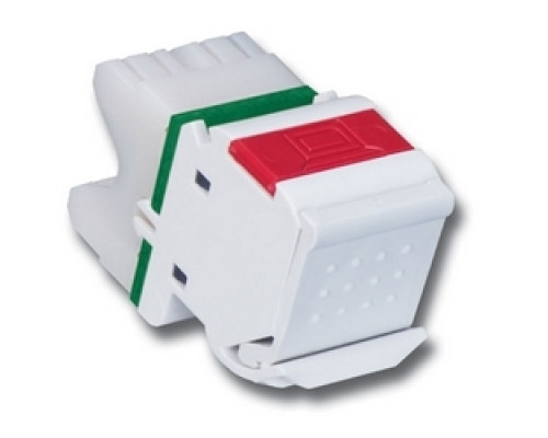 SIEMON COMPANY  MX5-80               Copper, Outlet, MAX, UTP, Category 5e, RJ45, Angled, Light Ivory, Punch down, T568A/B, with Door