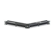 PANDUIT  DPA24688TGY               Cat 6 Angled Punchdown Patch Panel 24 Port 1 RU