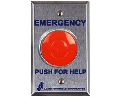 ALARM CONTROLS  PBL-1               Pushbutton, 1NO-1NC, 1-Gang, Latching, Weatherproof, 10 Ampere at 120 Volt AC/35 Volt DC, -25 to 70 Deg C, 1-1/2