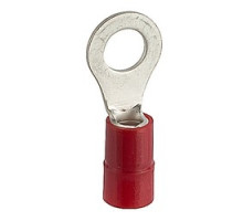 THOMAS & BETTS  KN8-516R-D               Insulated Nylon Large Ring Terminal for Wire Range 8 AWG Stud Size 5/16, Red