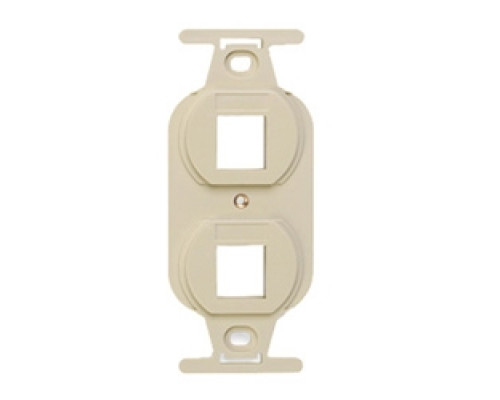 LEVITON  41087-2IP               QuickPort Duplex Type 106 Insert, 2-Port, Ivory