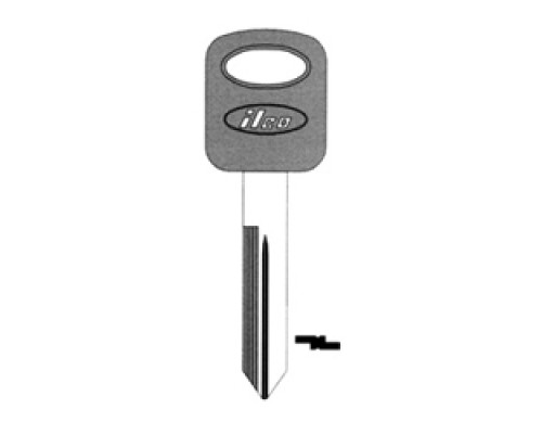 KABA ILCO CORP  H75-P NP A09  AJ00000792              Vehicle Key Blank, Plastic Head, Brass, Nickel Plated, 9 Price Group, For Ford
