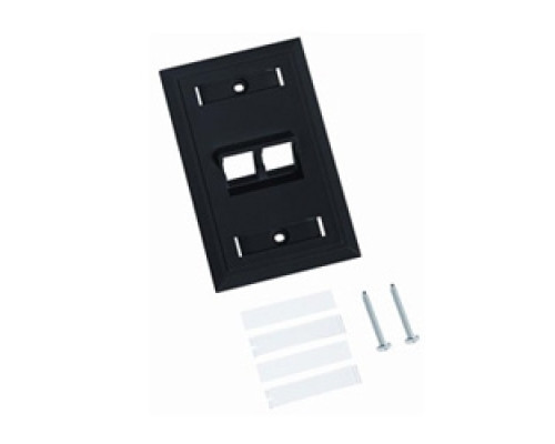 COMMSCOPE ENTERPRISE SOLUTIONS  107713570  M12AS-003              Angled Specialty Faceplate, black