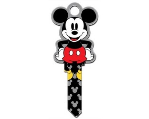 HOWARD KEYS  SC1-D103               Decorative Key Blank, Schlage, Disney Mickey Mouse Shape, Individually Carded