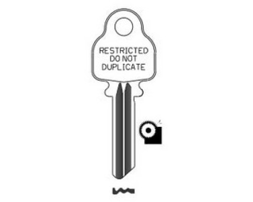 KABA ILCO CORP  1517 NS A31  IAR01287003              Cylinder Lock Key Blank, Look-Alike, 5-Pin, Natural Nickel Silver, 6 Price Group, For Medeco