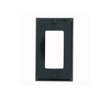 LEVITON  80401-E               Standard Size Thermoset Device Mount 1-gang Decora/gfci Device Decora Wallplate, Black