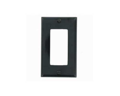 LEVITON  80401-E               Standard Size Thermoset Device Mount 1-gang Decora/gfci Device Decora Wallplate, Black