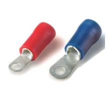 THOMAS & BETTS KV6-14R-W        Vinyl Insulated Ring Terminal Large , 6 AWG, 1/4 in Bolt Size, Max Electrical Rating of 105 Degrees Celsius, 600 Volts, Blue