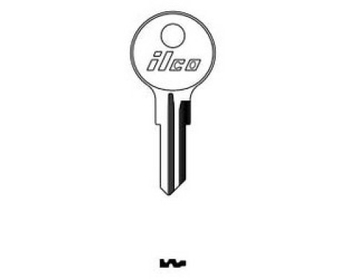 KABA ILCO CORP  1043F NP A15  AA00013462              Cylinder Lock Key Blank, Brass, Nickel Plated, 15 Price Group, For Illinois