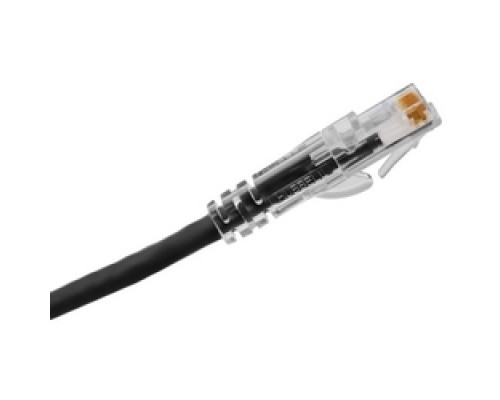 HUBBELL PREMISE WIRING  HC6ABK07               P-Cord, Ascent, Cat6A, Slim, Black, 7Ft