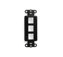 LEVITON  41643-E               Decora Insert, 3 Port, Black